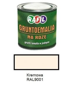 Farba Rafil Gruntoemalia Kremowy RAL 9001 półmat 0,8 l