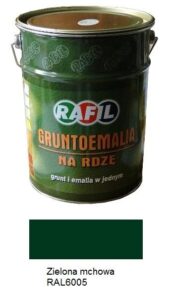 Farba Rafil Gruntoemalia Zielony Mech RAL 6005 półmat 5 l