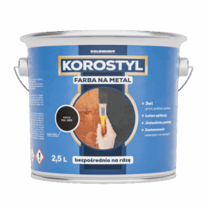 Farba na Metal 3w1- Bezpośrednio na Rdzę Grafitowy 2,5l