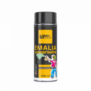 Emalia uniwersalna czarny połysk Bausolid 400ml RAL9005