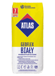 Klej żelowy do płytek wysokoelastyczny Atlas Geoflex biały 5 kg