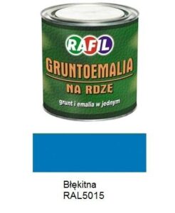 Farba Rafil Gruntoemalia Błękitny RAL 5015 półmat 0,8 l