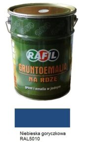 Farba Rafil Gruntoemalia Niebieski Goryczkowy RAL 5010 półmat 5 l