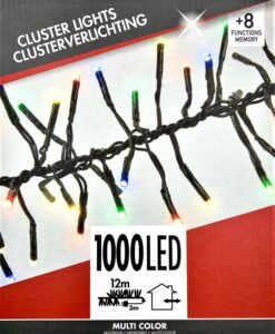 Lampki choinkowe 1000 LED kolorowe