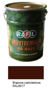 Farba Rafil Gruntoemalia Brązowy RAL 8017 półmat 5 l