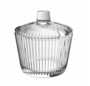 Cukiernica szklana ryflowana cukierniczka okrągła Altom Design Selena 210ml