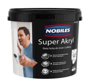 Farba akrylowa Nobiles Super Akryl 5 l biała