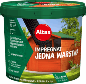 Impregnat do drewna betonu Altax Jedna Warstwa piaskowiec 5l