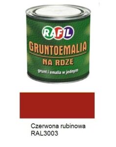 Farba Rafil Gruntoemalia Czerwony Rubionowy RAL 3003 półmat 0,8 l