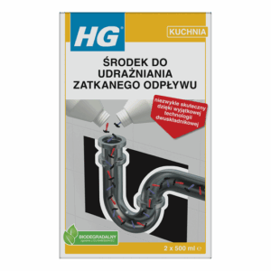 HG środek do udrażniania zatkanego odpływu 2x500ml