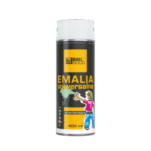 Emalia uniwersalna biała połysk Bausolid 400ml RAL9003