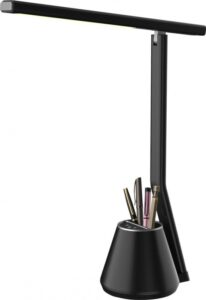 Lampka biurkowa LED z przybornikiem CUBE czarna