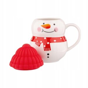 Kubek zimowy 350 ml z silikonową czapeczką Bałwanek Altom Design