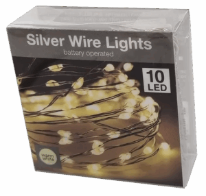 Lampki druciki ciepłe białe 10 LED DIY