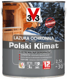 Lazura ochronna V33 Polski klimat ekstremalnie odporna 0,75 l szary
