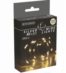 Lampki na druciku 80 LED Białe Ciepłe