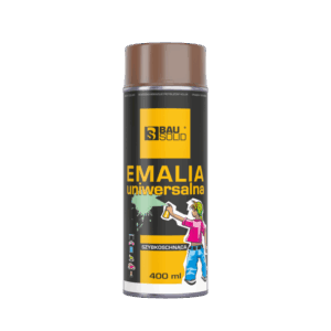 Emalia uniwersalna brąz mahoń Bausolid 400ml RAL8016