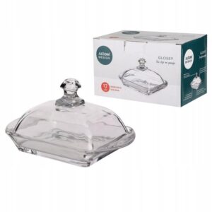 ALTOM DESIGN MASELNICZKA POJEMNIK NA MASŁO MASELNICA GŁADKA SZKLANA GLOSSY