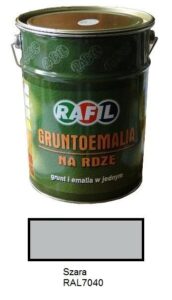 Farba Rafil Gruntoemalia Szara RAL 7040 półmat 5 l