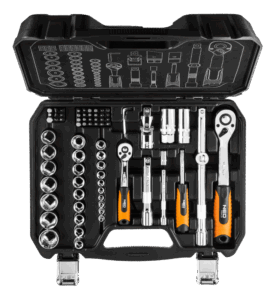 Klucze nasadowa 1/2" 1/4" CRV Neo 08-673 73 szt