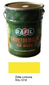 Farba Rafil Gruntemalia Żółty Cynkowy RAL 1018 Półmat 5 l
