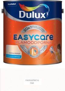 Farba plamoodporna do ścian Dulux EasyCare nieskazitelna biel 9 l