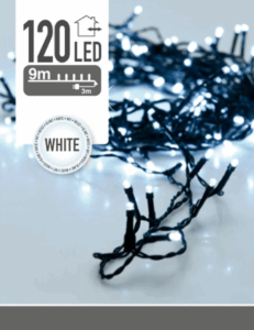Lampki choinkowe 120 LED zimne białe