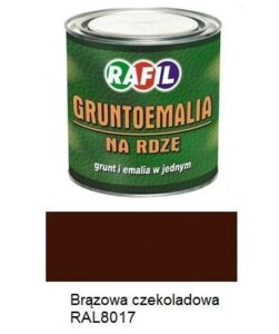 Farba Rafil Gruntoemalia Brązowy RAL 8017 półmat 0,8 l