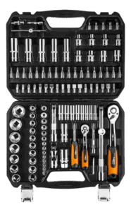 Klucze nasadowe zestaw 1/4" 1/2" CRV Neo 08-666 110 szt