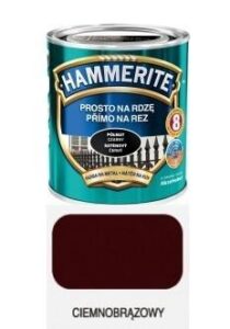 Farba do metalu na rdzę Hammerite półmat ciemny brąz 2,5 l