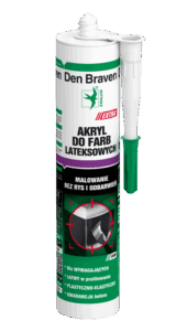 Silikon akryl do farb lateksowych Den Braven biały 300 ml
