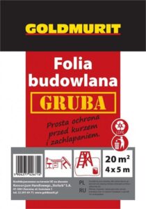 Folia budowlana gruba mocna Goldmurit 4 x 5 m